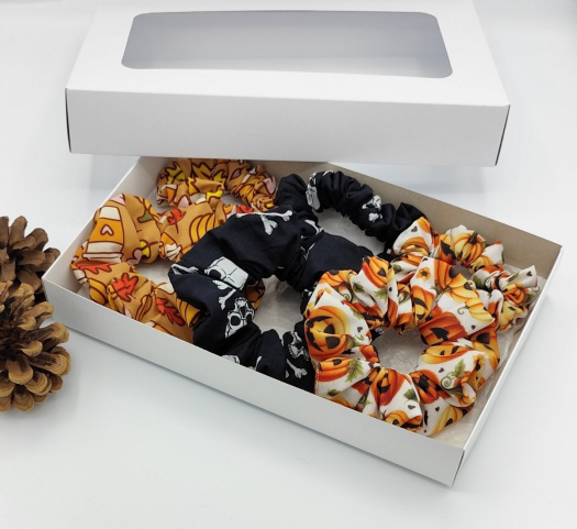 Halloweenská dárková sada II - 6 scrunchies