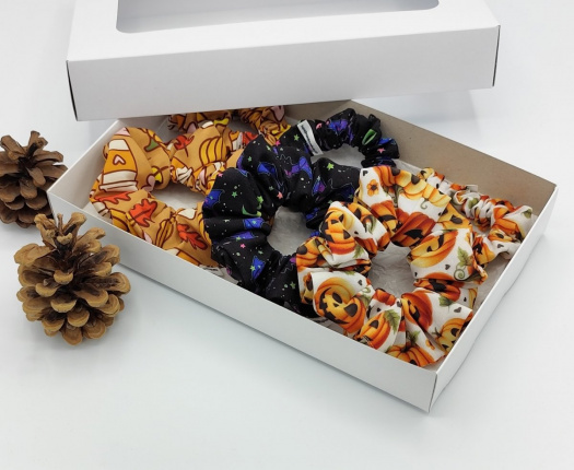 Halloweenská dárková sada I - 6 scrunchies