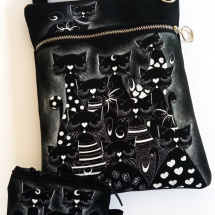 crossbody kabelka +kapsička-KOČIČKY