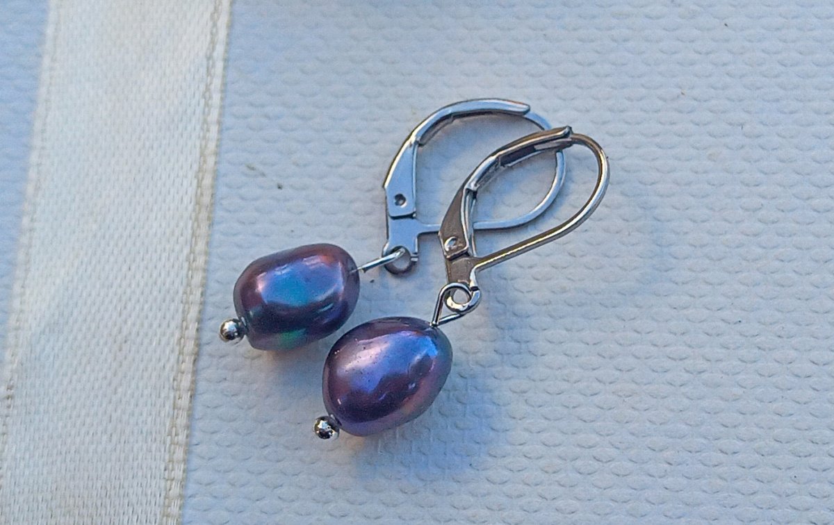 Říční perly elegantní perlové náušnice na chirurgické oceli