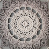 Mandala Béžově šedá hvězda - průměr 45 cm