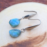 Larimar kámen delfínů náušnice na chirurgické oceli