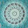 Mandala Tyrkysová hvězda - průměr 45 cm