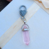 Klíčenka, přívěsek na batoh, kabelku, klíče, růžový křišťál