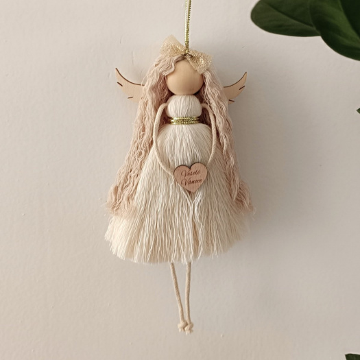 Andělka se srdíčkem "Veselé Vánoce"