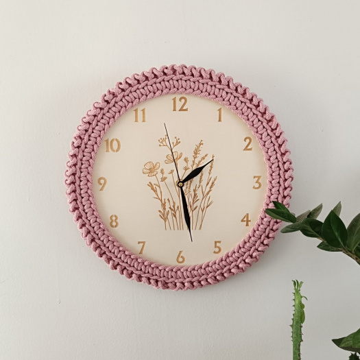 Nástěnné hodiny - pudrové