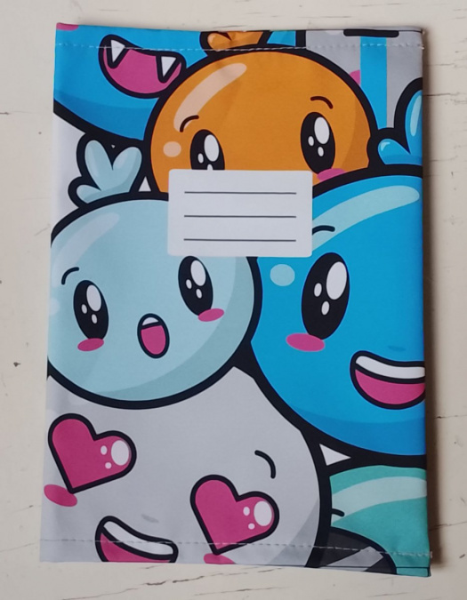 Látkový obal na sešit A5 smajlík 