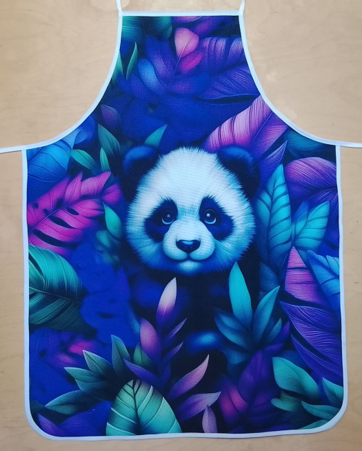 Zástěra střední panda v listí