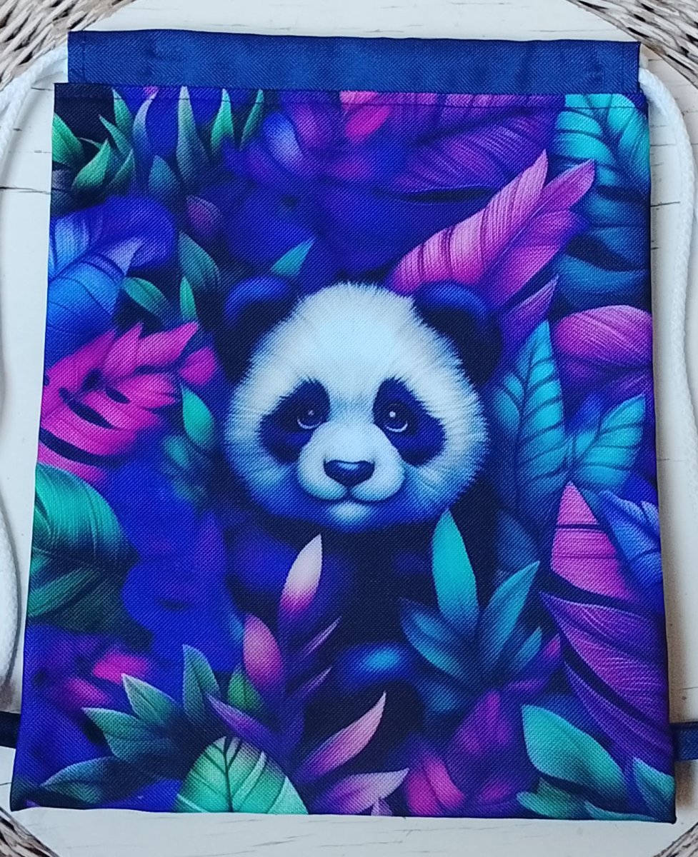 Stahovací vak XS panda v listí