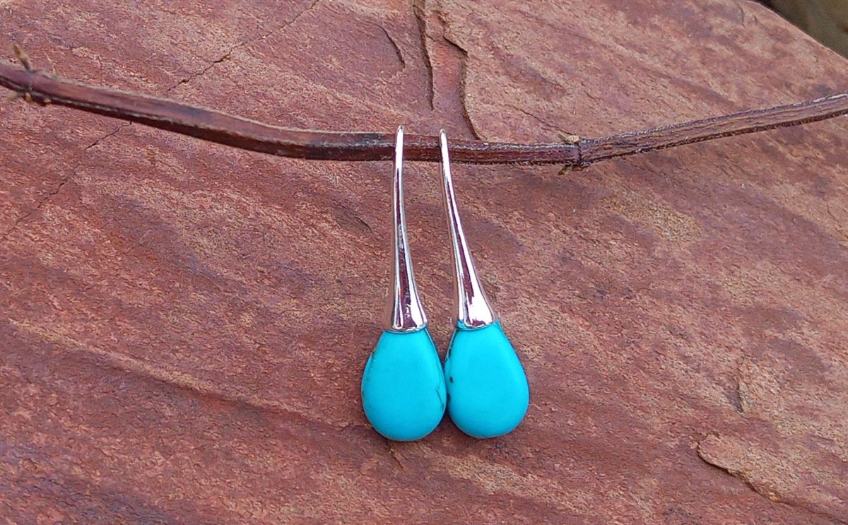 Elegance v barvě moře - náušnice s tyrkenitem, č.141