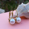 Zářivý luxus: Pozlacené náušnice s jihomořskými perlami, kód 95