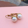 Zářivý luxus: Pozlacené náušnice s jihomořskými perlami, kód 95