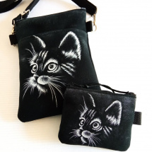 crossbody s kapsou-STŘÍBRNÝ KOCOUREK