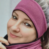 Čelenka a tunel růžovo bordó melange 