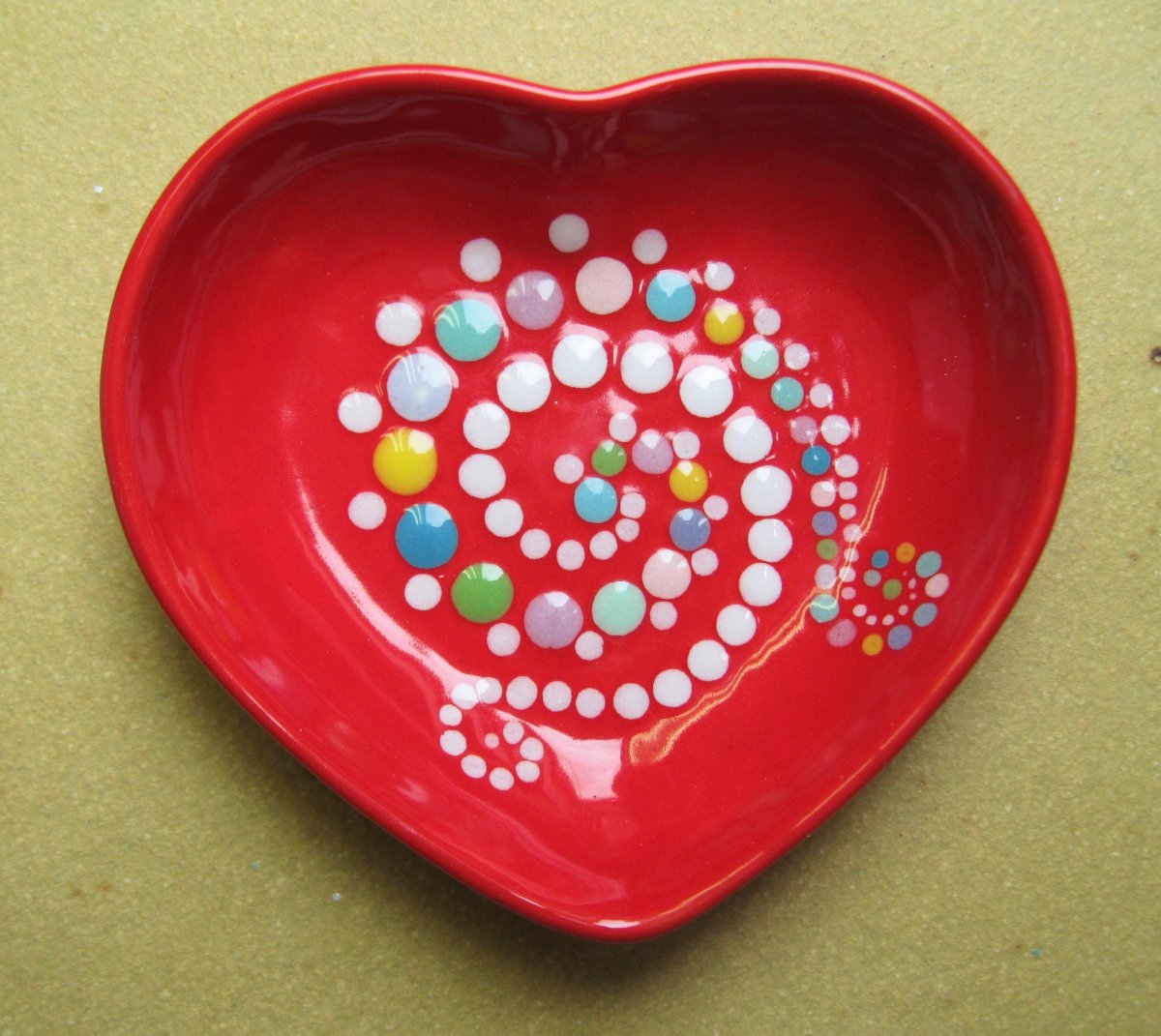 Keramická miska - srdíčko