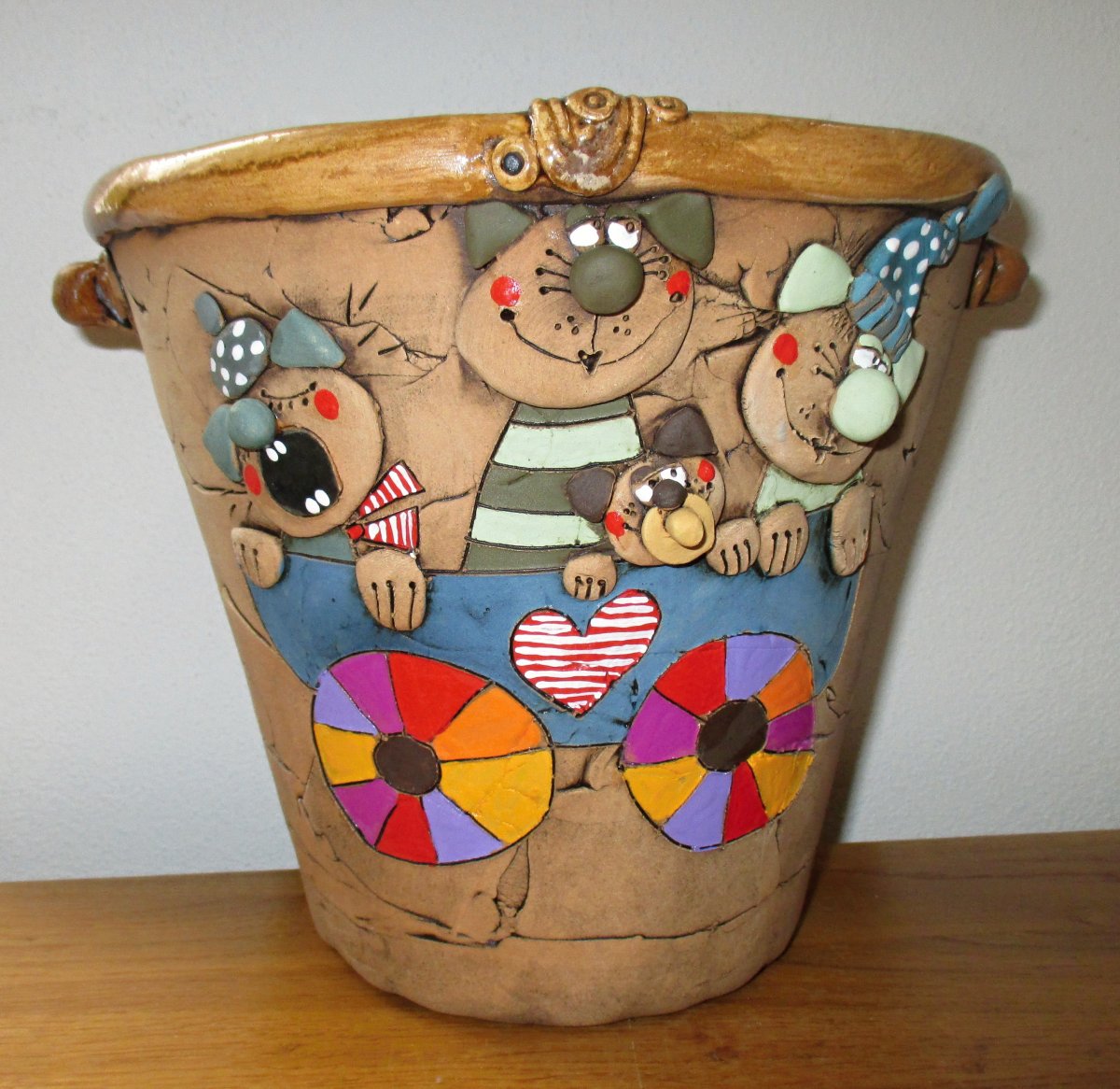 Obal na květináč - Kočky