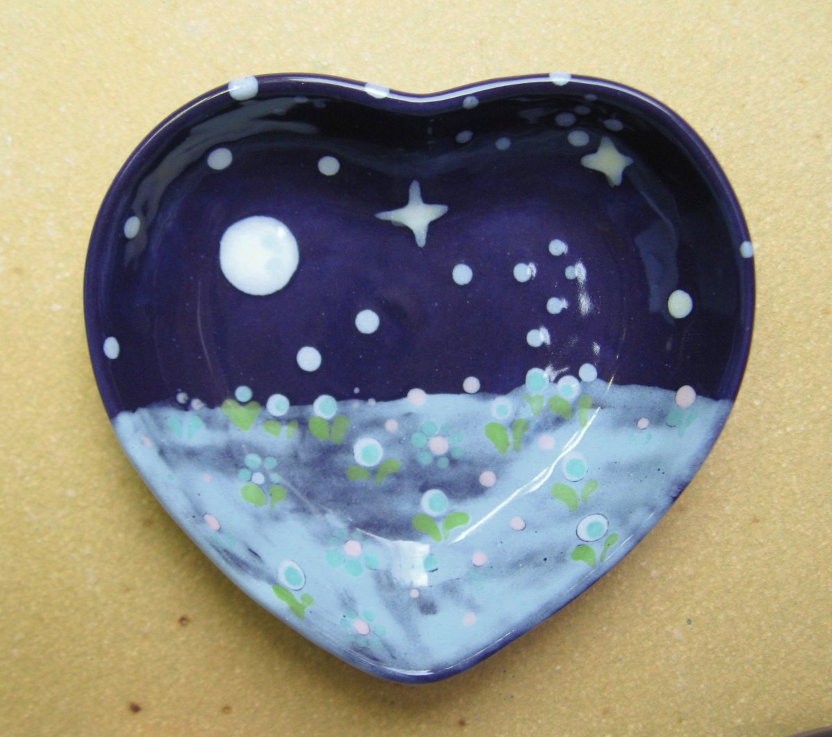 Keramická miska - srdíčko