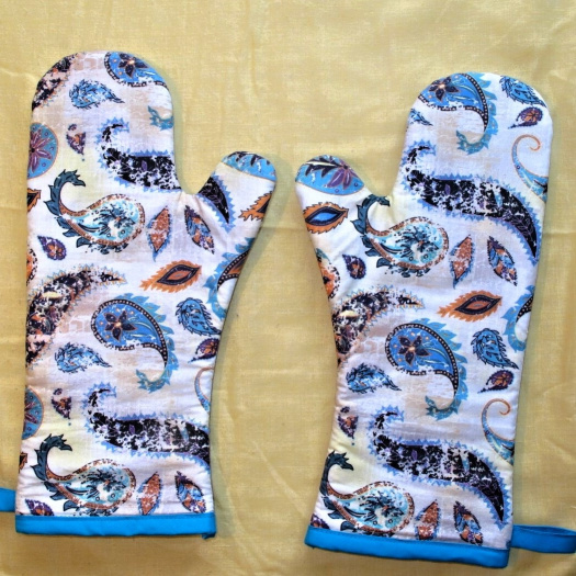 Kuchyňské chňapky prodloužené (pár) Boho styl