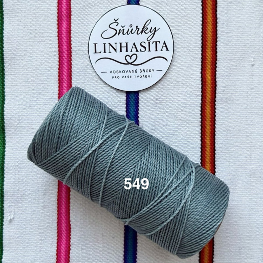 Linhasita 1 mm 549 celá cívka (tmavá tyrkysová)