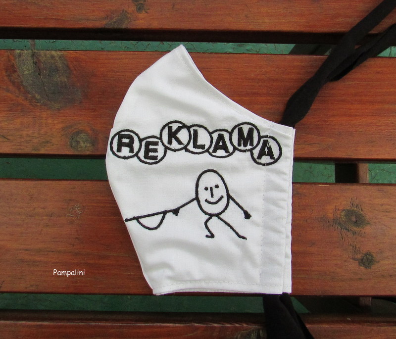 Tvarovaná rouška retro dámská - Reklama