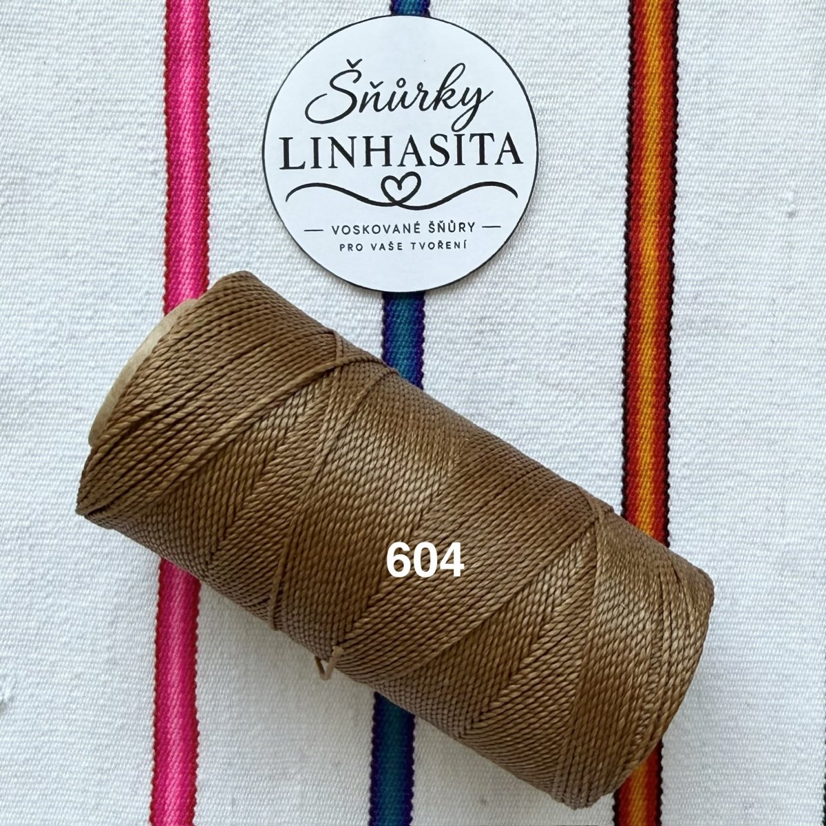 Linhasita 1 mm 604 celá cívka (středně hnědá)