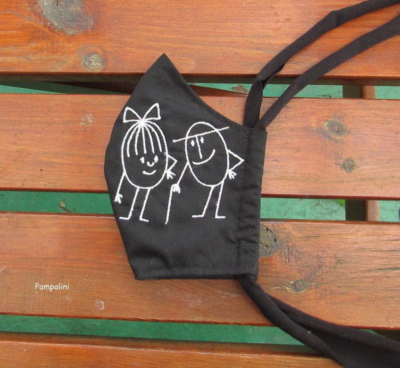 Tvarovaná rouška retro pánská - Vajíčkovi