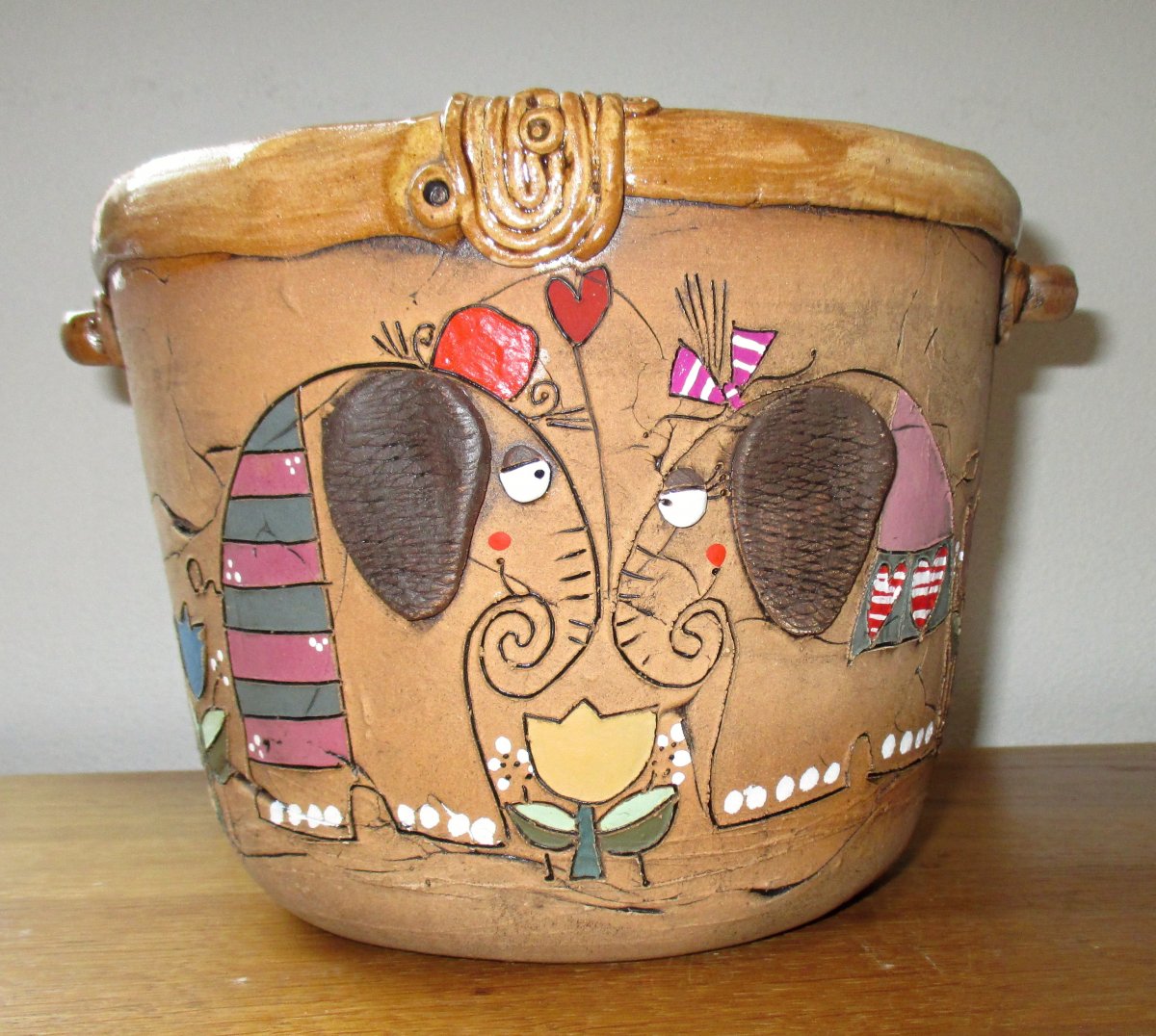 Obal na květináč - Sloni