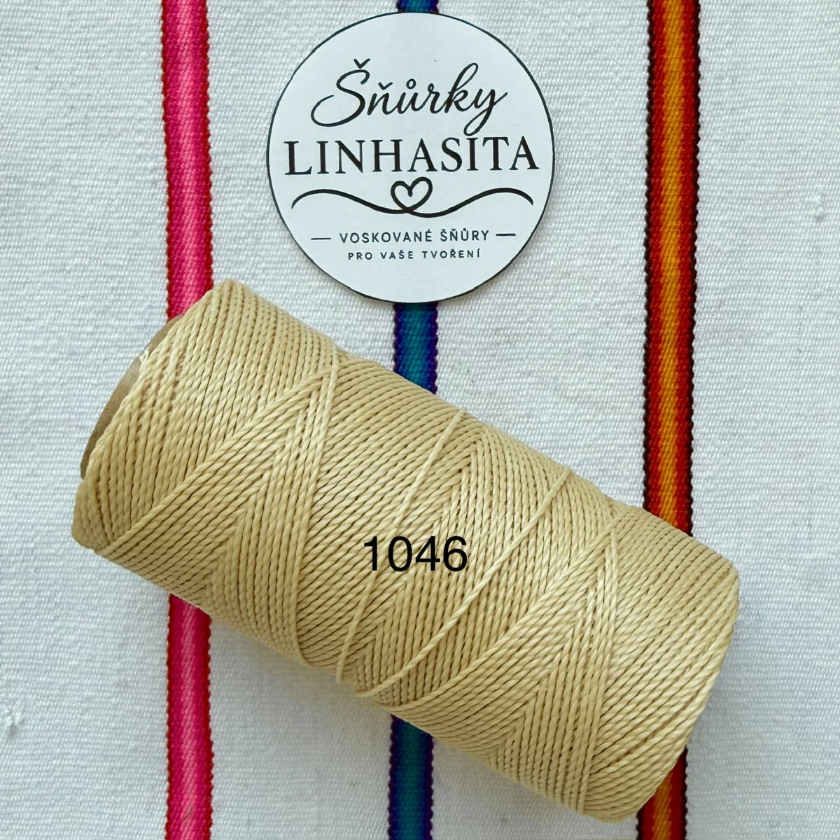 Linhasita 1 mm 1046 celá cívka (světlá písková)