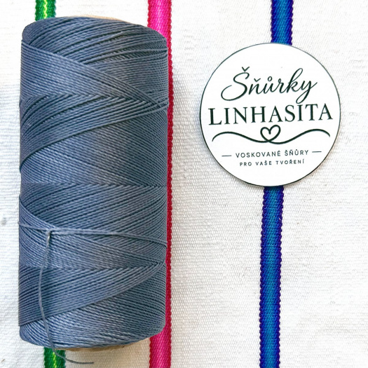 Linhasita 0,75 mm 227 celá cívka (šedivě modrá)