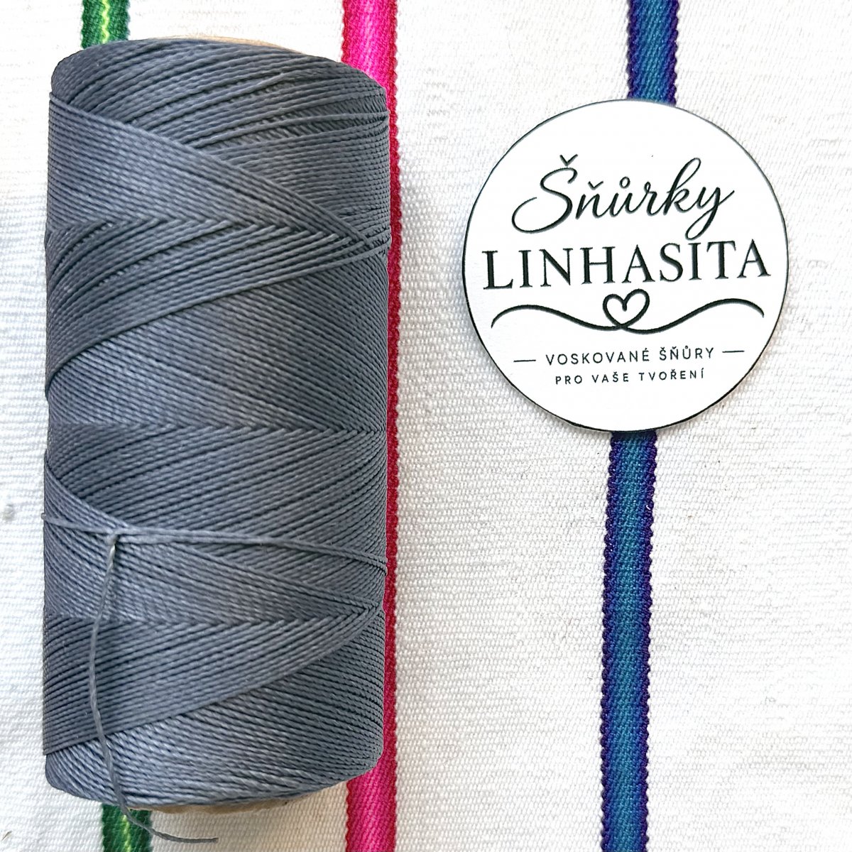 Linhasita 0,5 mm 227 celá cívka (šedivě modrá)
