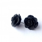 Náušnice růže černá