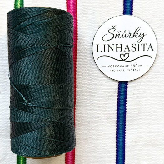 Linhasita 0,5 mm 386 celá cívka (tmavá zelená)