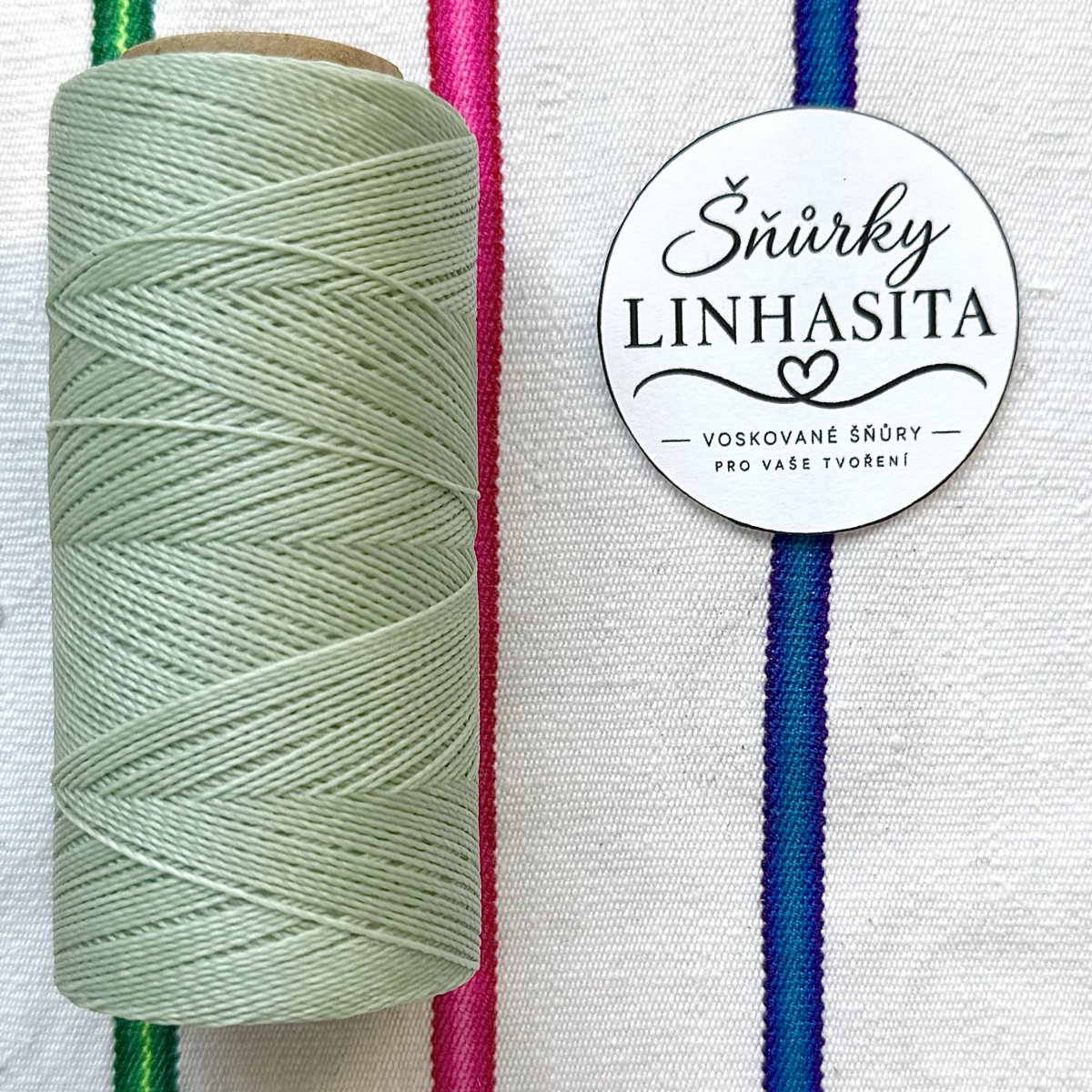 Linhasita 0,75 mm 397 celá cívka (pastelově zelená)