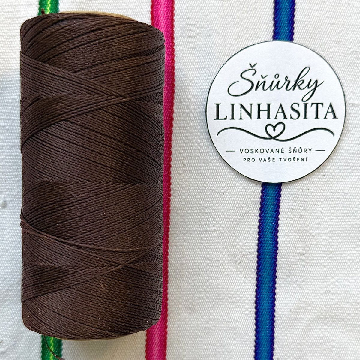 Linhasita 0,5 mm 516 celá cívka (tmavě hnědá)