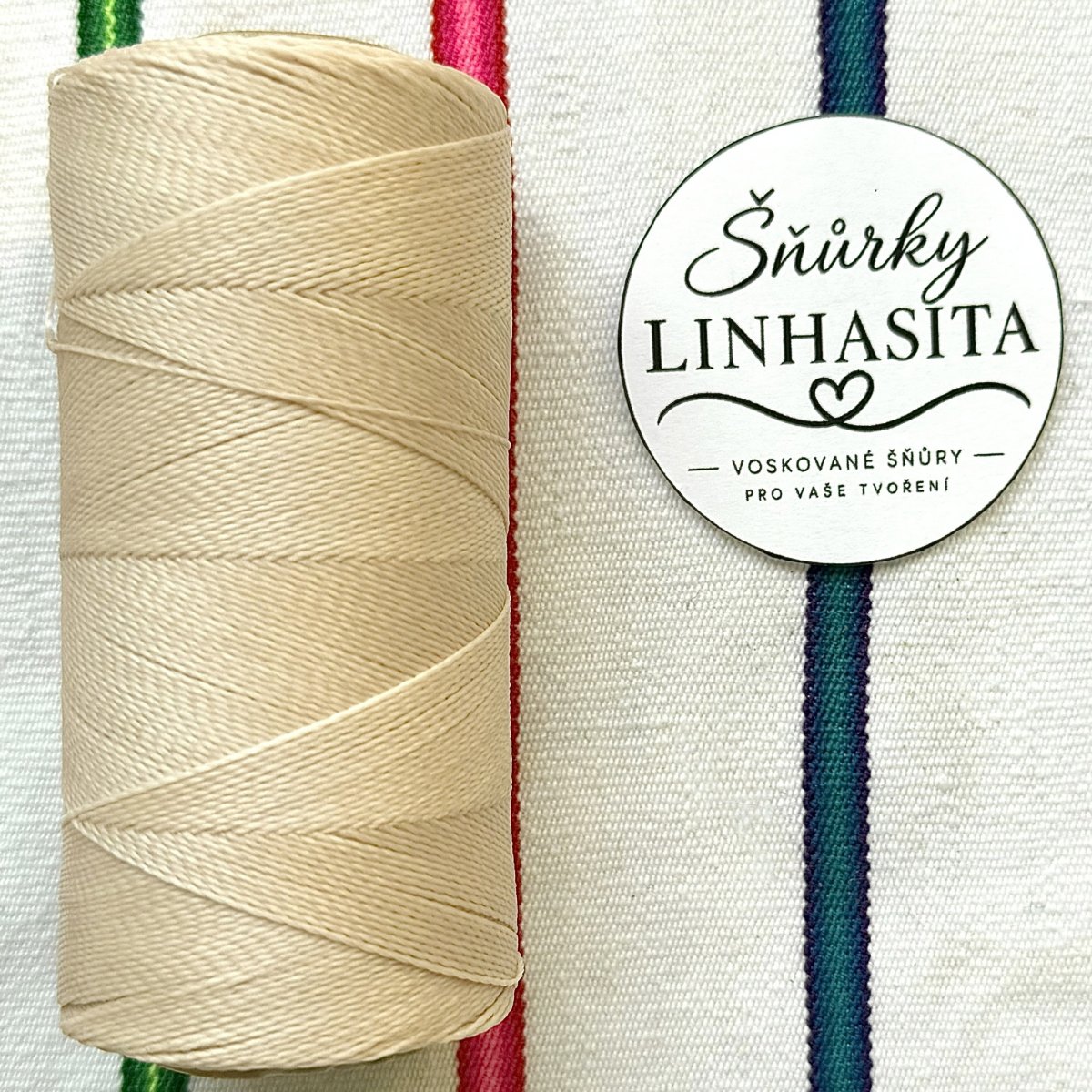 Linhasita 0,75 mm 1438 celá cívka (béžová)