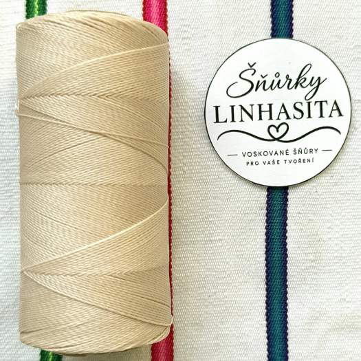 Linhasita 0,75 mm 1438 celá cívka (béžová)