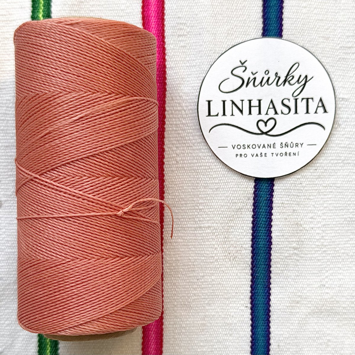 Linhasita 0,75 mm 640 celá cívka (korálová)