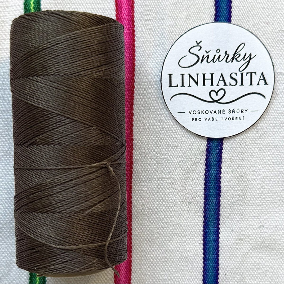 Linhasita 0,5 mm 844 celá cívka (tmavá hnědá)