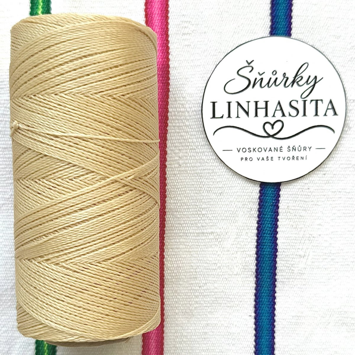 Linhasita 0,75 mm 1046 celá cívka (béžová)