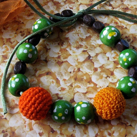 Náhrdelník Zelený pomeranč.