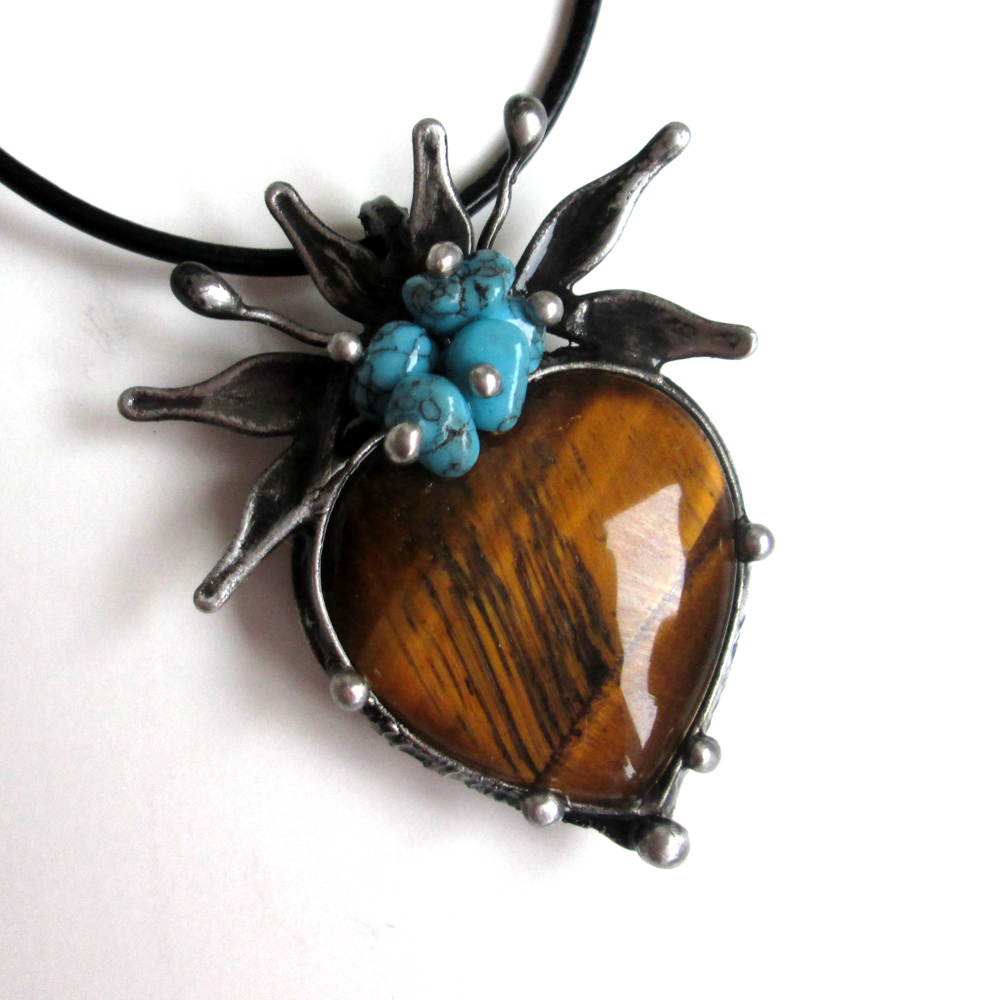 Tygří oko s tyrkysem