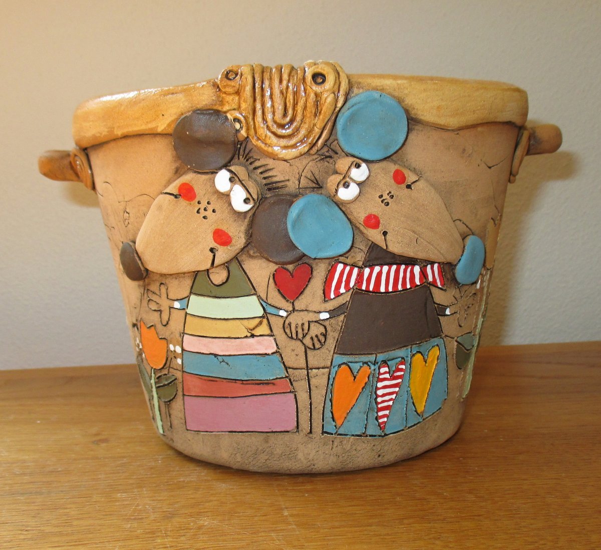 Obal na květináč - Myšky