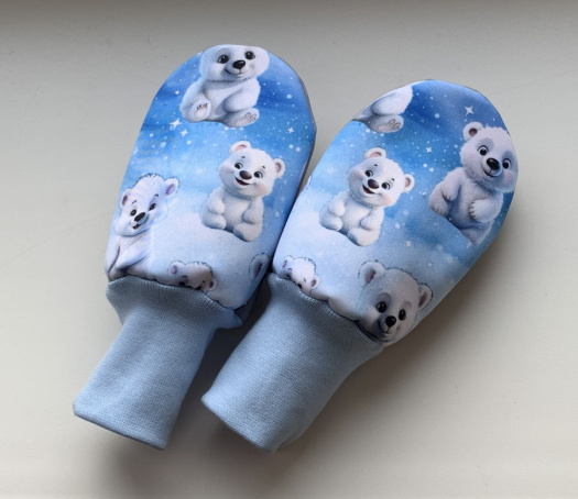 Softshellové rukavice-lední medvídek