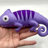 Chameleon - fialový - dekorace z filcu
