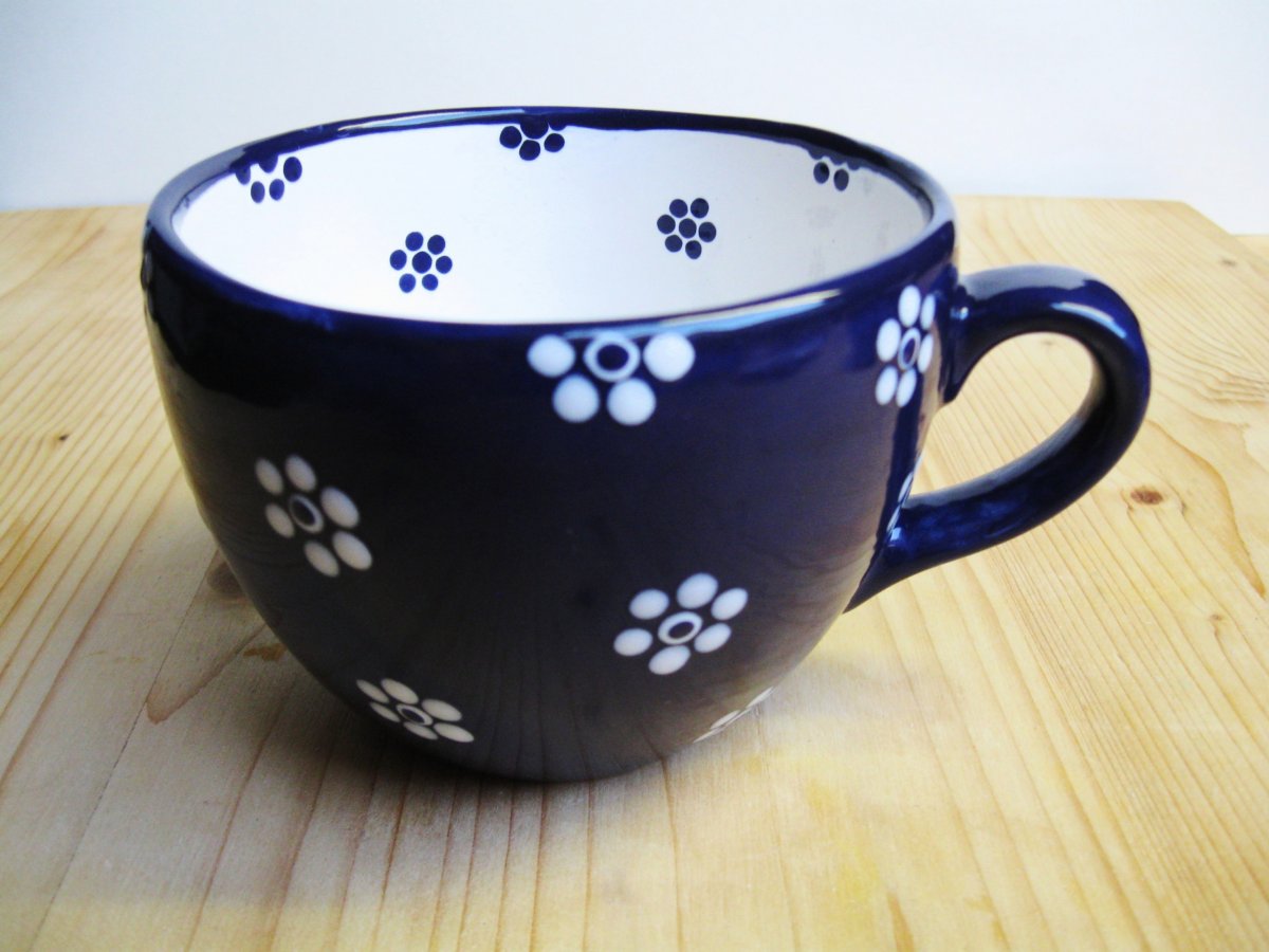 Modrotisk - keramický hrnek