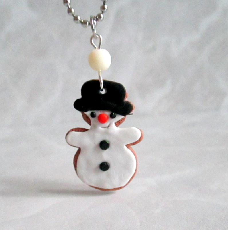 Perníkový sněhulák - přívěsek