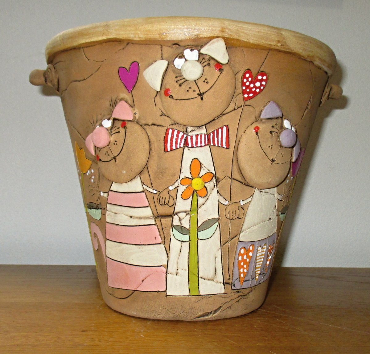 Obal na květináč - Kočky