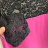 Dámské pink triko s krajkou S/M,M/L