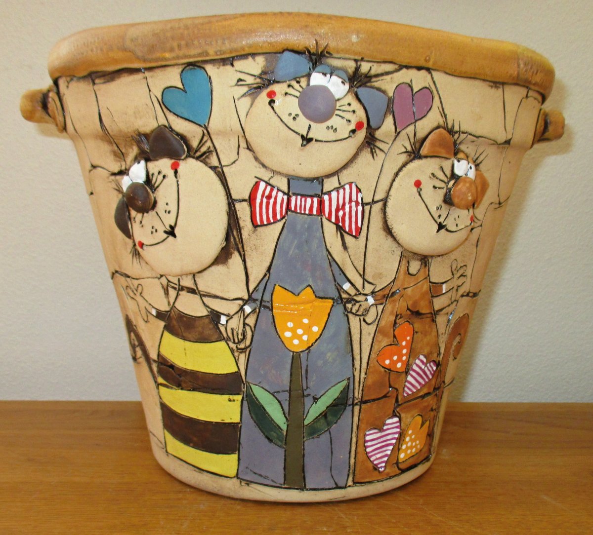 Obal na květináč - Kočky