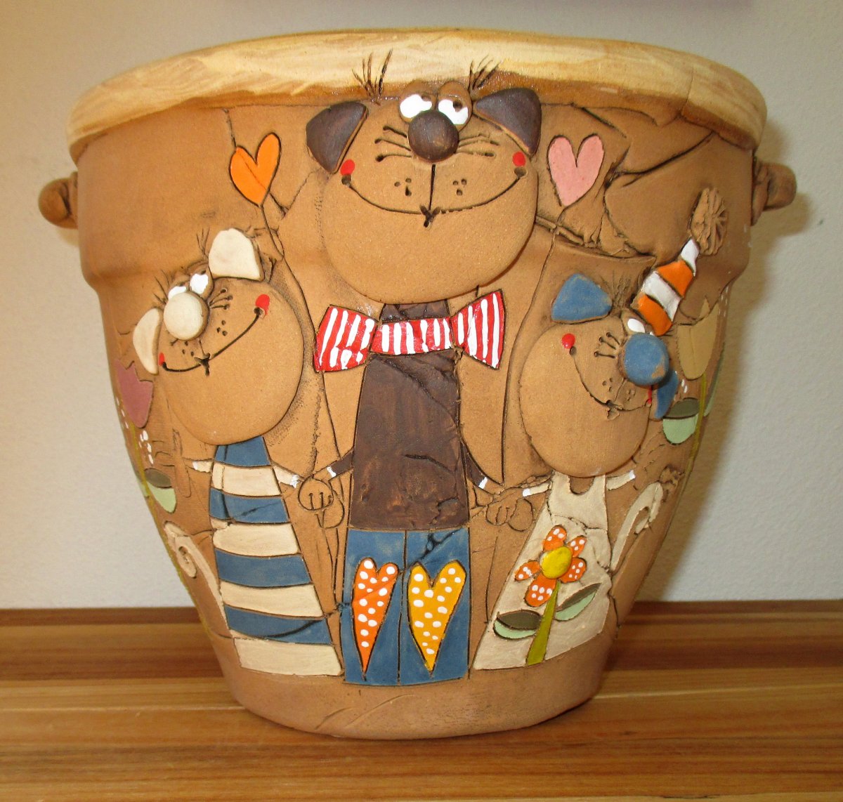 Obal na květináč - Kočky